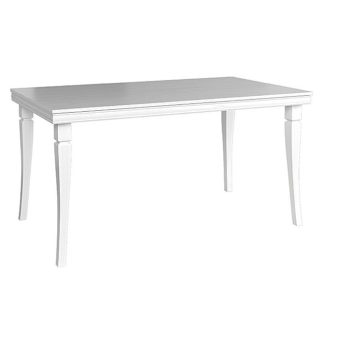 Masa living extensibila VM, Pal melaminat, 8 persoane, 160-203x90x82 cm, Alb Antichizat [2]