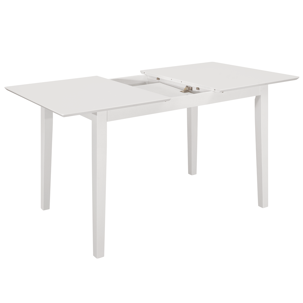 Masa living si bucatarie extensibila Miami, MDF, structura lemn masiv, 6 persoane, 120/150 x 80 x 73.8 cm, alb [6]