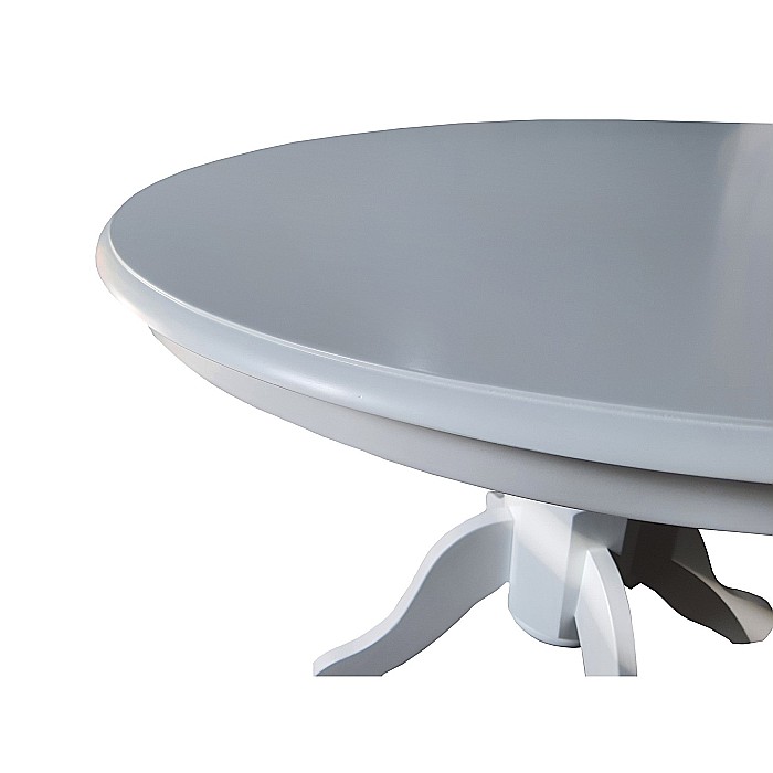 Masa living si bucatarie KL Livia, cadru lemn masiv, MDF Furniruit, 4 persoane, 103x76 cm, Alb [3]