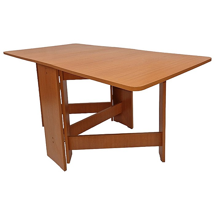 Masa plianta MD1, bucatarie si living, Pal Melaminat, colturi rotunjite, 6 persoane, 160x80x75 cm, wenge [2]