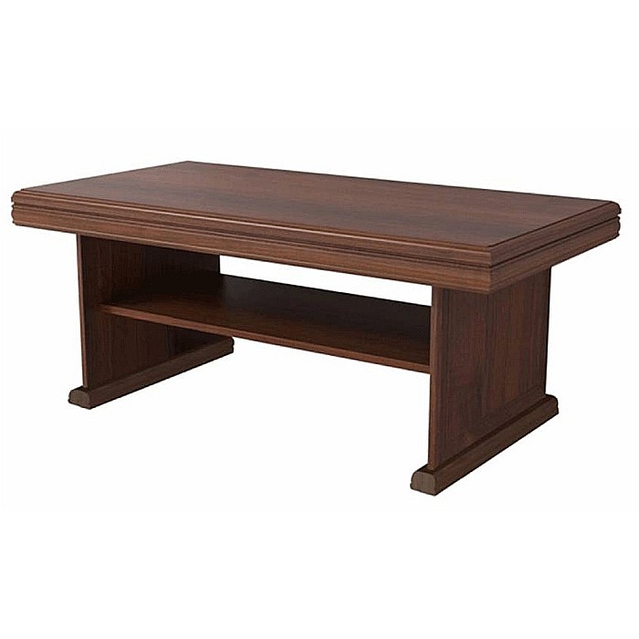 Masuta cafea cu raft depozitare VML2, PAL, insertii MDF, 125x65x53 cm, Nuc [6]