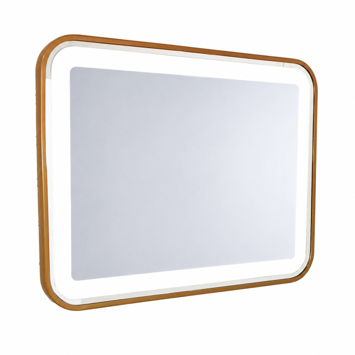 Oglinda baie GNMD41 cu iluminare LED, dezaburire, 80 cm, suspendata, auriu [3]