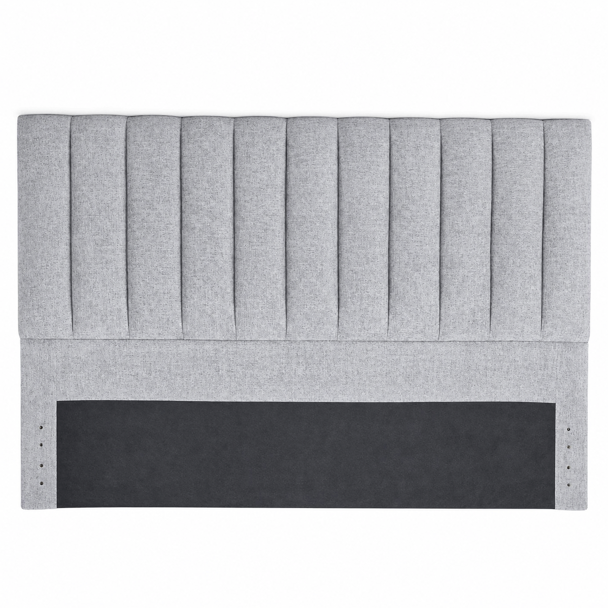 Pat matrimonial Erzon, elemente lemn masiv, tapitat cu stofa, cu somiera,160x200 cm, gri [12]