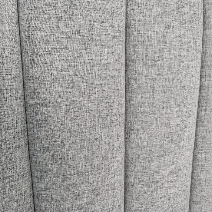 Pat matrimonial Erzon, elemente lemn masiv, tapitat cu stofa, cu somiera,160x200 cm, gri [13]