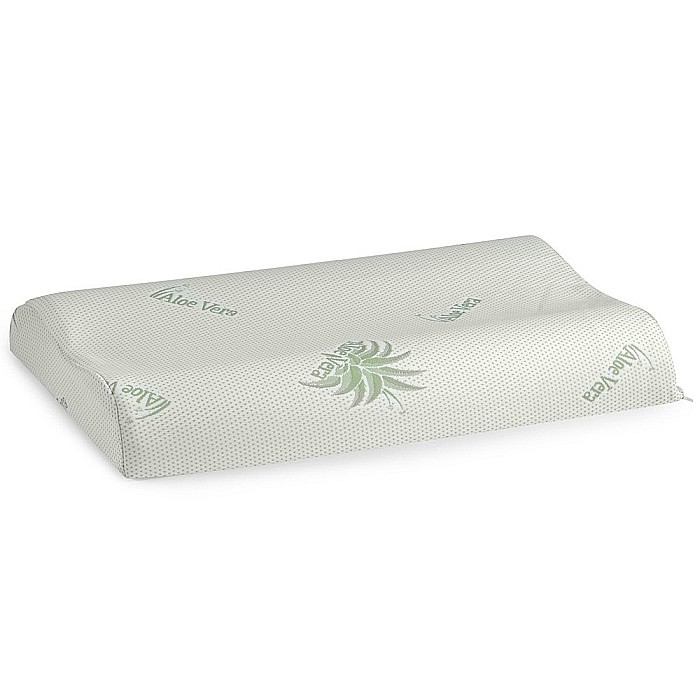 Perna Ergonomica Memory Aloe Vera, 42x72x12 cm, sustinere ortopedica, husa detasabila, lavabila la 40°C [1]