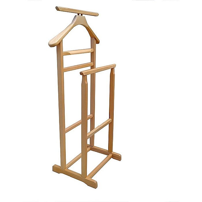 Portmantou suport haine, tip valet, dublu, din lemn masiv, 102 cm, fag [6]