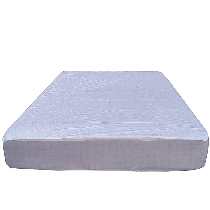Protectie impermeabila saltea, bumbac, 160x200 cm, interior poliuretan, lavabila la 90°C, alb [5]