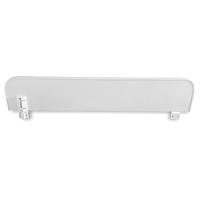 Protectie laterala rabatabila pentru pat copii, detasabila, cu cleme, Pal Melaminat, 70x14 cm, alb [1]