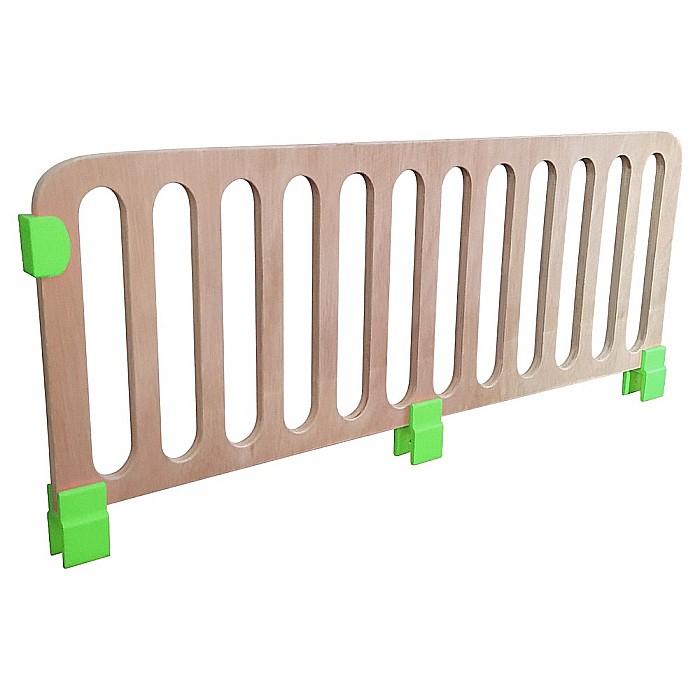 Protectie laterala tip grilaj pentru pat copii detasabila, cu cleme, lemn, 60x23 cm, natur [1]