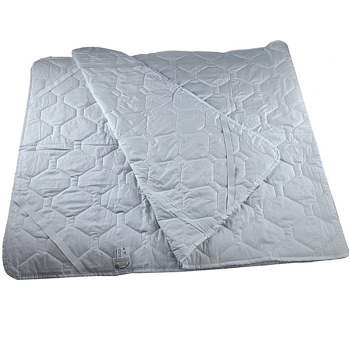 Protectie saltea bumbac cu elastic la colturi, 140x200 cm, umplutura fibre poliester, 150 g/m², lavabila la 90°C, alb [1]