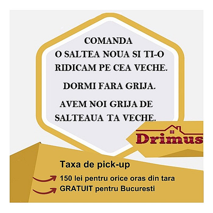 Saltea cu spuma, Hydra Comfort Flex 140x200x16cm, fermitate mediu spre tare, hipoalergenica, husa detasabila, Saltsib [4]