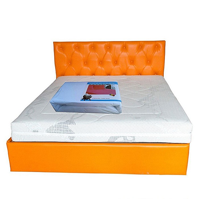 Saltea cu spuma, Zeus Memory Comfort Dodolut 160x200x20cm, spuma poliuretanica HR, memory foam 4 cm, husa detasabila tricot, hipoalergenic, fermitate tare, greutate maxima sustinuta 150 kg/persoana, Saltsib [1]