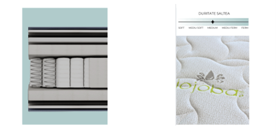 Saltea ortopedica Holiday Perfect Dream 160x200x25 cm, arcuri pocket, 7 zone confort, spuma memory, husa detasabila, fermitate medie, Saltsib [8]