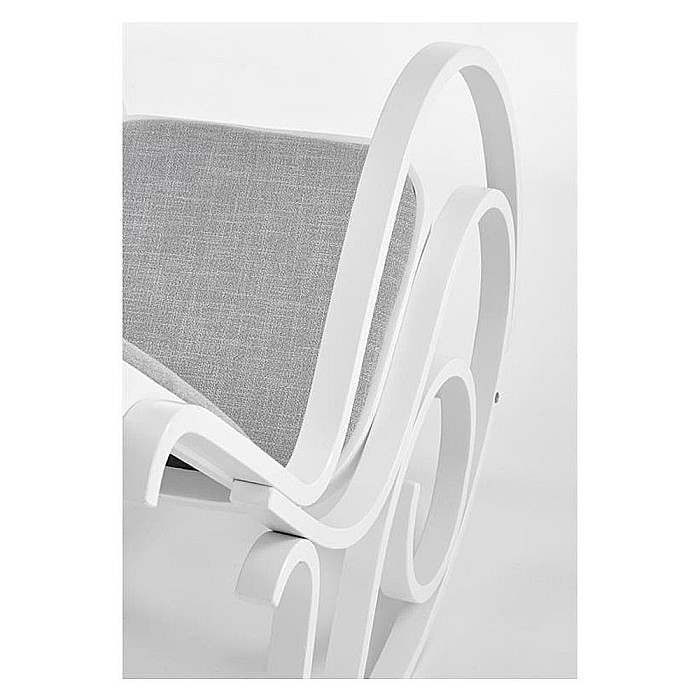 Scaun balansoar HM Max Bis Plus, textil, cadru lemn curbat, 90 kg, alb [4]