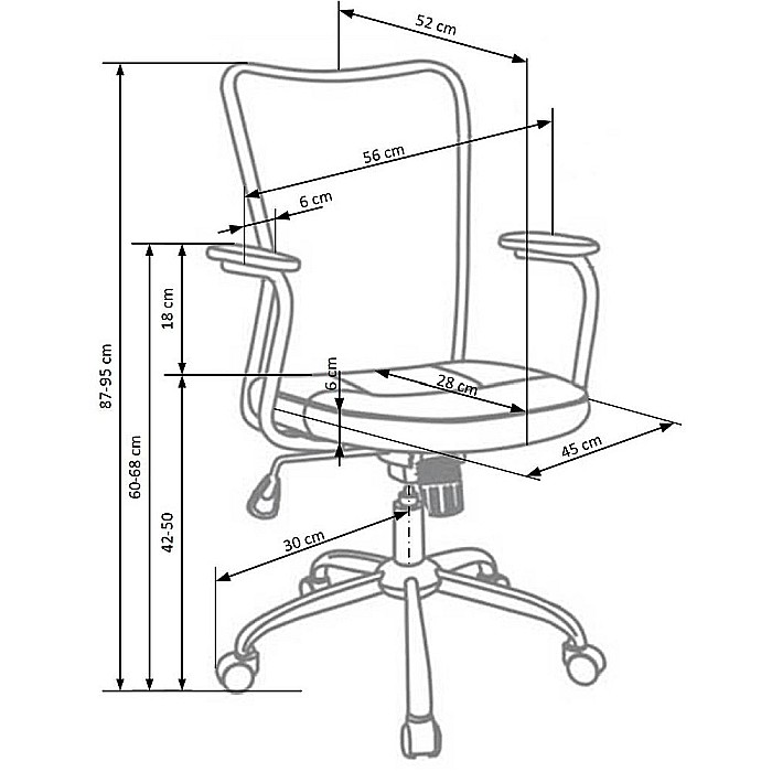 Scaun birou copii HM Andy, Mesh/Stofa, Ergonomic, Cadru Cromat, Inaltime ajustabila, Mecanism balansare, Rotire 360 ˚, 102 Kg, Albastru [4]