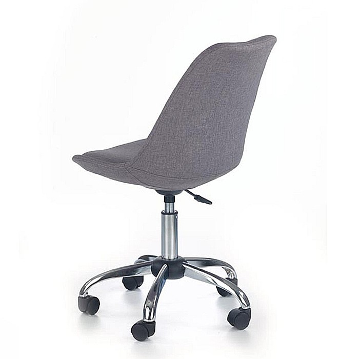 Scaun birou copii HM Coco 4, Ergonomic, Stofa, Cadru metalic, Inaltime ajustabila, Roti pivotante, 80 kg, Gri deschis [5]