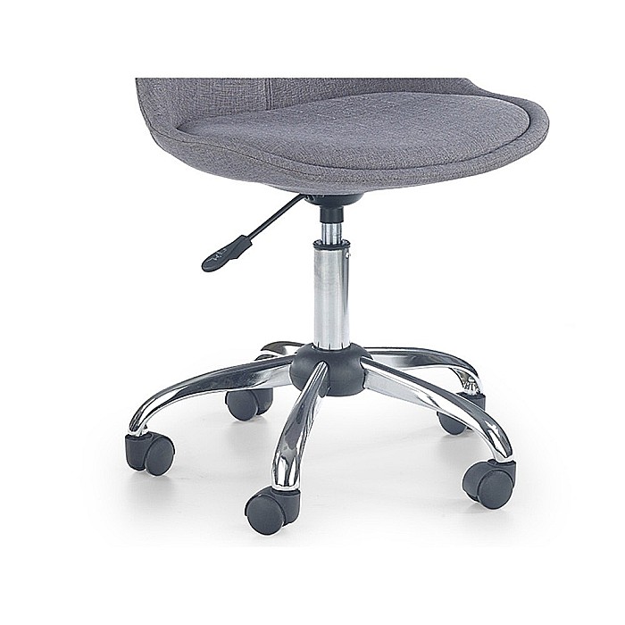 Scaun birou copii HM Coco 4, Ergonomic, Stofa, Cadru metalic, Inaltime ajustabila, Roti pivotante, 80 kg, Gri deschis [4]