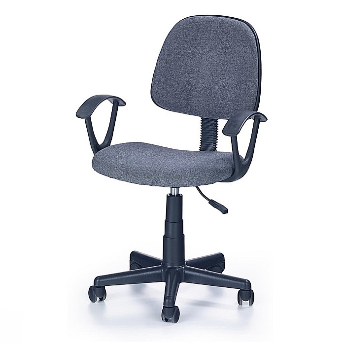 Scaun birou copii HM Darian Bis, Ergonomic, Cadru Polipropilena, Stofa, Inaltime ajustabila, 80 Kg, Gri [2]