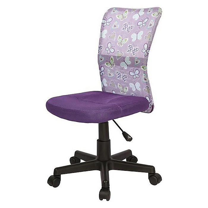 Scaun birou copii HM Dingo, Ergonomic, Cadru Polipropilena, Mesh, Inaltime ajustabila, 80 kg, 98x41x56 cm, Violet [2]