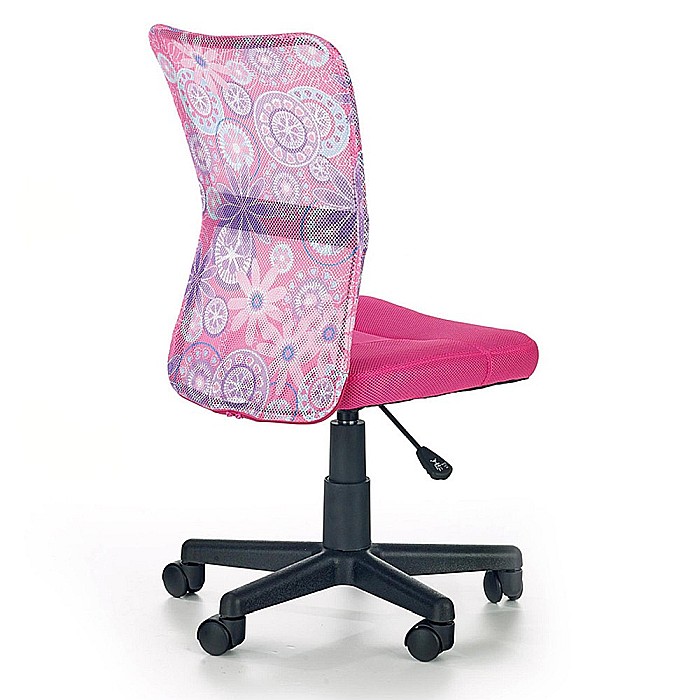 Scaun birou copii HM Dingo, Ergonomic, Cadru Polipropilena, Mesh, Inaltime ajustabila, 80 kg, 98x41x56 cm, Roz [3]