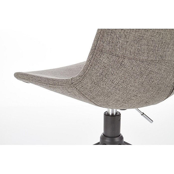 Scaun birou copii HM Doblo, ergonomic, roti pivotante, cadru cromat, stofa, inaltime ajustabila, 100 kg, gri [7]