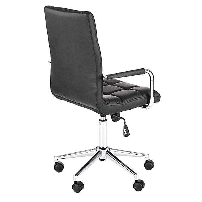Scaun birou copii HM Gonzo 2, Ergonomic, Cadru metalic, Tapitat cu piele ecologica, Mecanism de balans, Cu brate, 90 Kg, Negru [3]