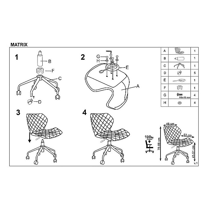 Scaun birou copii HM Matrix, Ergonomic, Cadru Metalic, Stofa/Piele ecologica, Roti pivotante, 100 Kg, Alb/Gri [8]