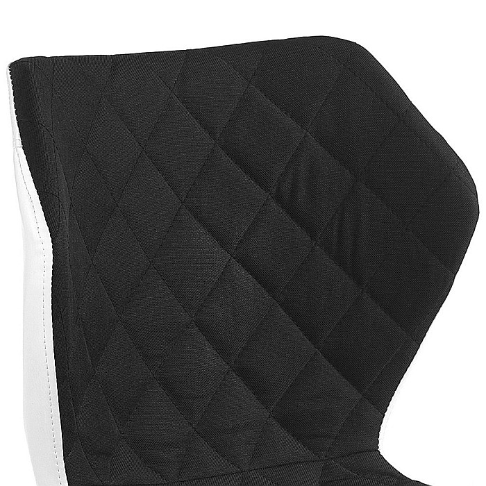 Scaun birou copii HM Matrix, Ergonomic, Cadru Metalic, Stofa/Piele ecologica, Inaltime ajustabila, 100 Kg, Alb/Negru [3]