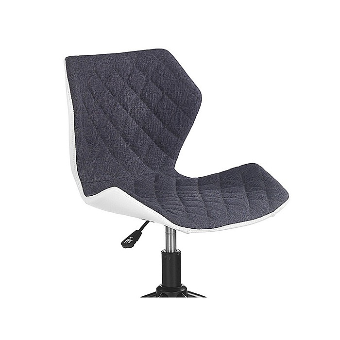 Scaun birou copii HM Matrix, Ergonomic, Cadru Metalic, Stofa/Piele ecologica, Roti pivotante, 100 Kg, Alb/Gri [3]