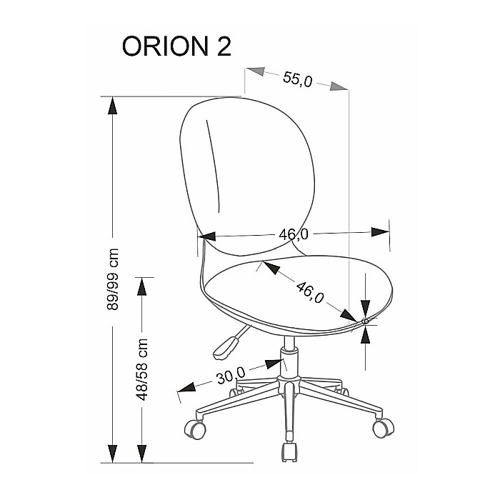 Scaun birou copii HM Orion 2, stofa, inaltime reglabila, rotire 360 ?,roti pivotante, cadru polipropilena, 80 kg, alb/gri [11]