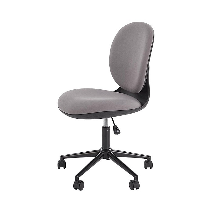 Scaun birou copii HM Orion, stofa, inaltime reglabila, rotire 360 ?,roti pivotante, cadru polipropilena, 80 kg, negru/gri [3]