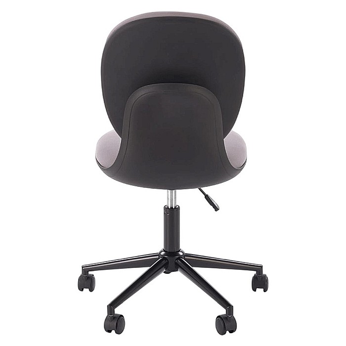 Scaun birou copii HM Orion, stofa, inaltime reglabila, rotire 360 ?,roti pivotante, cadru polipropilena, 80 kg, negru/gri [7]