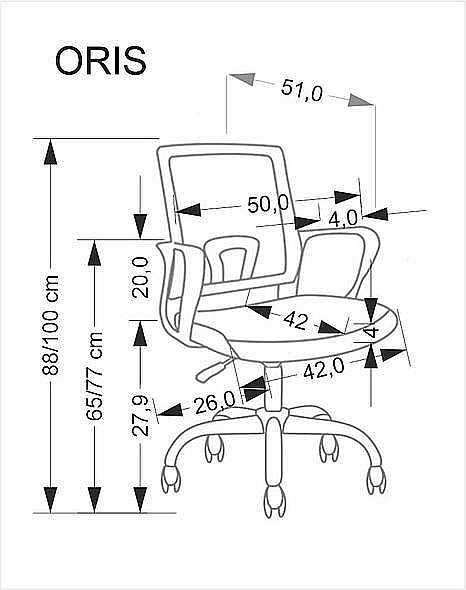 Scaun birou copii HM Oris, stofa, baza metalica, inaltime reglabila, rotatie 360°, 80 kg, multicolor [3]