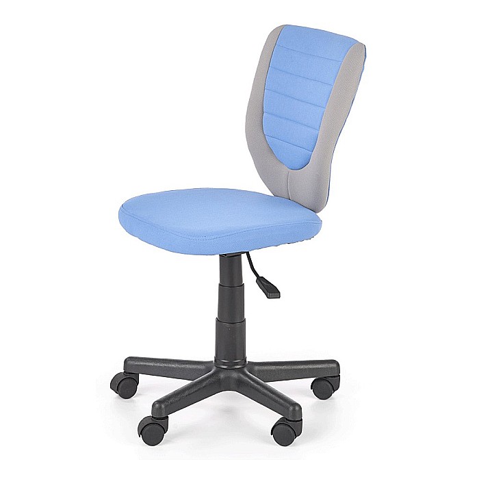 Scaun birou copii HM Toby, ergonomic, cadru polipropilena, rotativ, inaltime reglabila, 80 kg, gri/albastru [1]