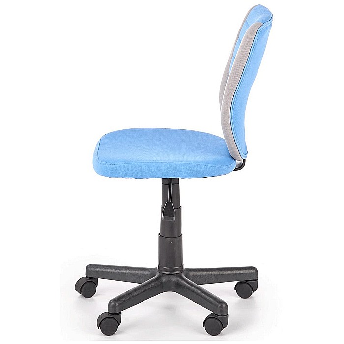 Scaun birou copii HM Toby, ergonomic, cadru polipropilena, rotativ, inaltime reglabila, 80 kg, gri/albastru [4]