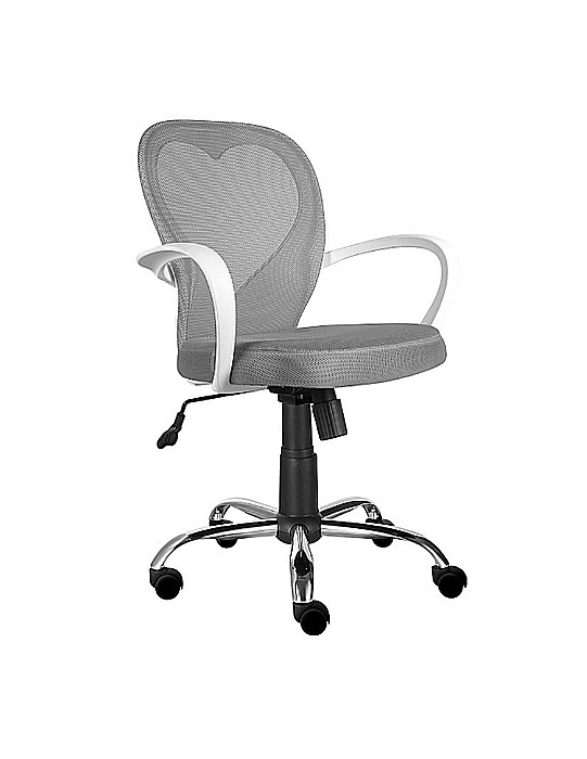 Scaun birou copii mesh, SL Daisy, roti pivotante, inaltime reglabila, cu brate, baza polipropilena, 80 kg, gri [1]