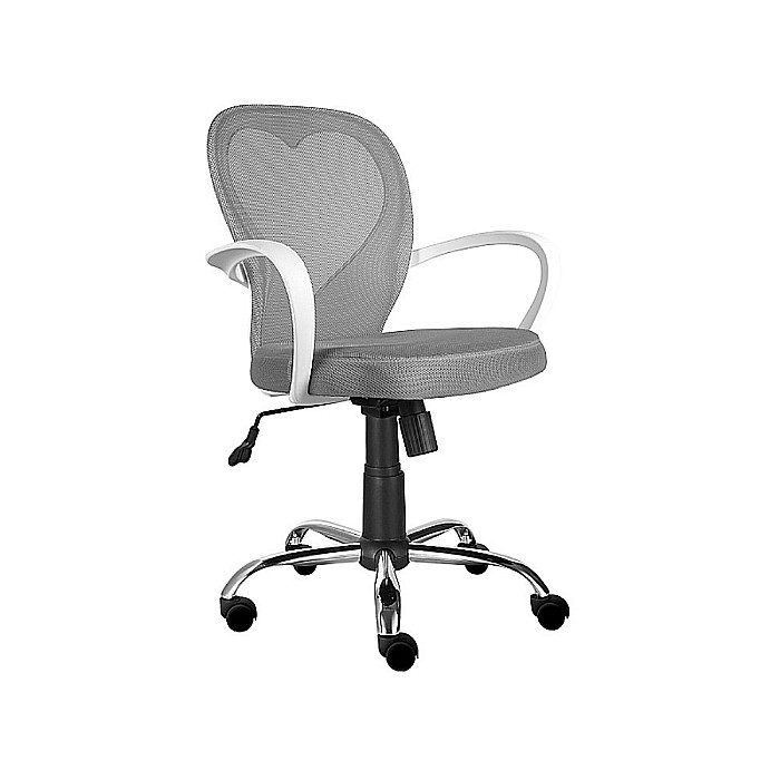 Scaun birou copii mesh, SL Daisy, roti pivotante, inaltime reglabila, cu brate, baza polipropilena, 80 kg, gri [3]