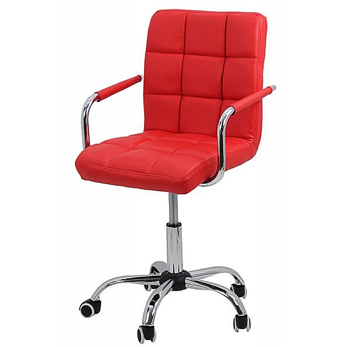 Scaun birou copii OFF 328, inaltime ajustabila, rotativ, cu brate, piele ecologica, 65 kg [2]