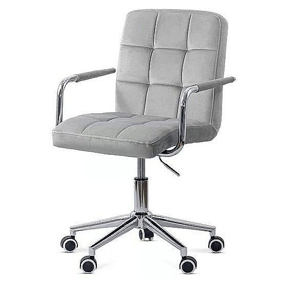 Scaun birou copii OFF 328V, ergonomic, catifea, inaltime reglabila, rotativ, 80 kg [1]