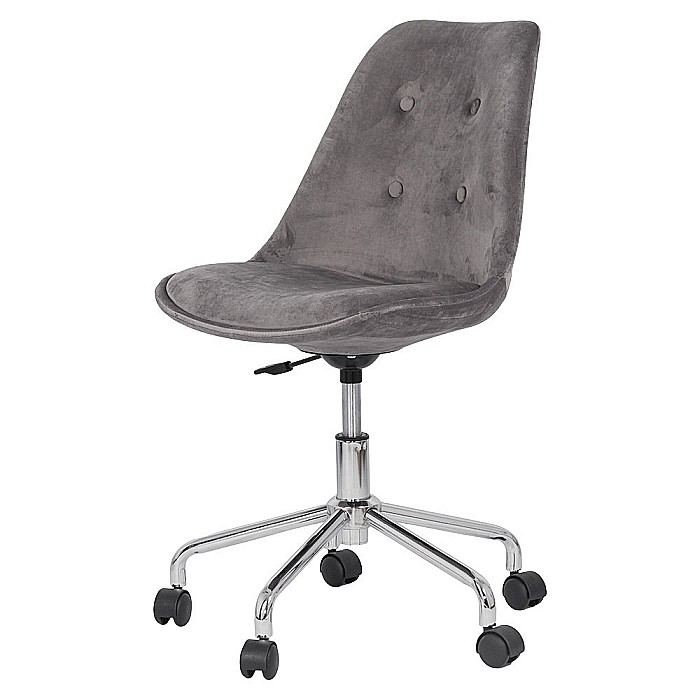 Scaun birou copii OFF 333, ergonomic, catifea, inaltime reglabila, baza cromata, pivotant, 80 kg [1]
