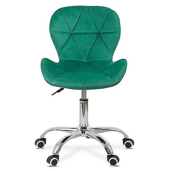 Scaun birou copii OFF 334, ergonomic, rotativ, catifea, cadru cromat, inaltime ajustabila, 100 kg [2]