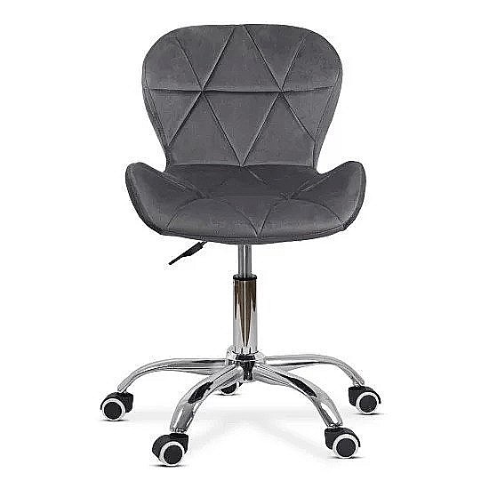 Scaun birou copii OFF 334, ergonomic, rotativ, catifea, cadru cromat, inaltime ajustabila, 100 kg [3]