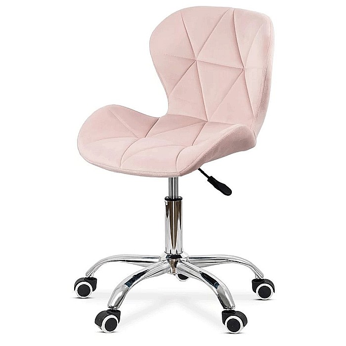 Scaun birou copii OFF 334, ergonomic, rotativ, catifea, cadru cromat, inaltime ajustabila, 100 kg [4]