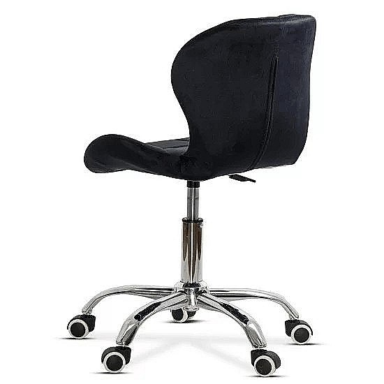 Scaun birou copii OFF 334, ergonomic, rotativ, catifea, cadru cromat, inaltime ajustabila, 100 kg [2]