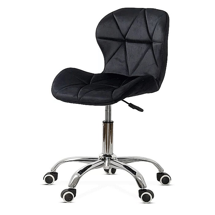 Scaun birou copii OFF 334, ergonomic, rotativ, catifea, cadru cromat, inaltime ajustabila, 100 kg [3]