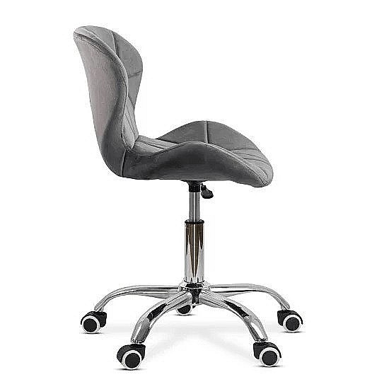 Scaun birou copii OFF 334, ergonomic, rotativ, catifea, cadru cromat, inaltime ajustabila, 100 kg [4]