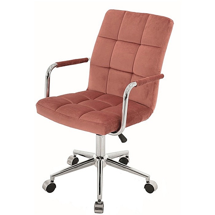 Scaun birou copii SL Q022, ergonomic, cadru otel, stofa, inaltime ajustabila, rotire 360 ˚, 90 Kg, Caramiziu [2]