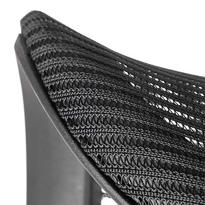 Scaun birou cu mesh Hm Loreto, ergonomic, suport lombar, baza polipropilena, mecanism de balans, inaltime reglabila, material respirabil, 100 kg, negru [3]
