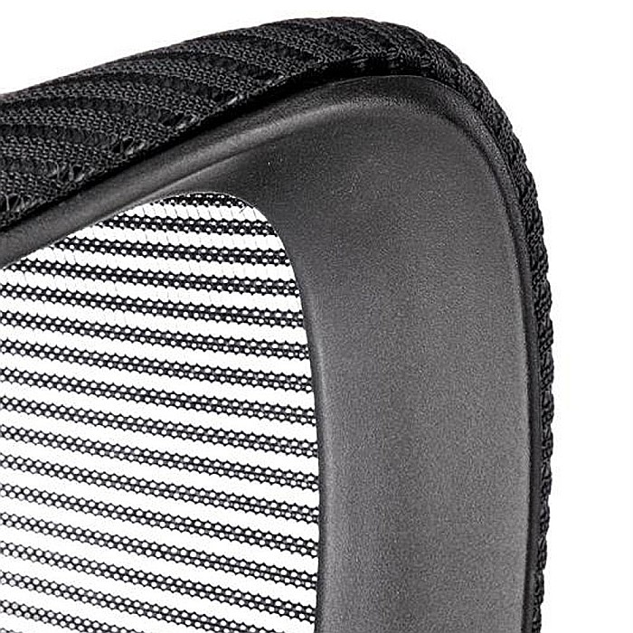 Scaun birou cu mesh Hm Loreto, ergonomic, suport lombar, baza polipropilena, mecanism de balans, inaltime reglabila, material respirabil, 100 kg, negru [2]