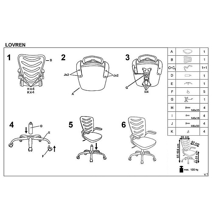 Scaun birou cu mesh HM Lovren, ergonomic, suport lombar, inaltime reglabila, cotiere rabatabile, baza polipropilena, 100 kg, negru/gri [7]